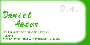 daniel apter business card